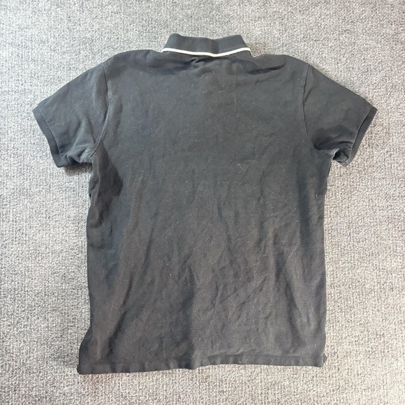 Polo Ralph Lauren Polo Shirt Mens Large Black Big Pony 3 Logo Cotton Knit - Picture 5 of 5